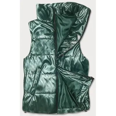 Vestă scurtă cu suport verde pentru femei (B8152-10)
