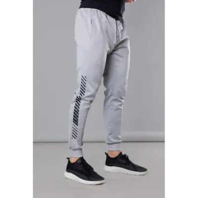 Pantaloni pentru bărbați cu imprimeu gri alb (8K178-2)