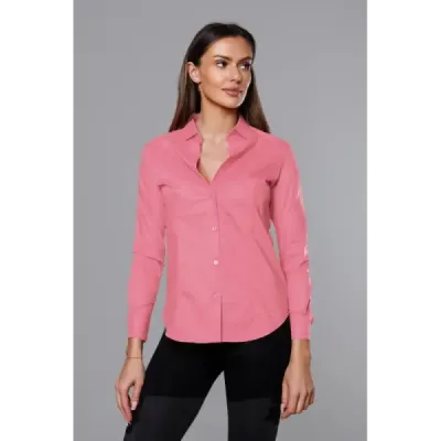 Tricou de femeie roz deschis clasic (HH039-25)