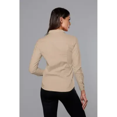 Tricou bej clasic pentru femei (HH039-34)