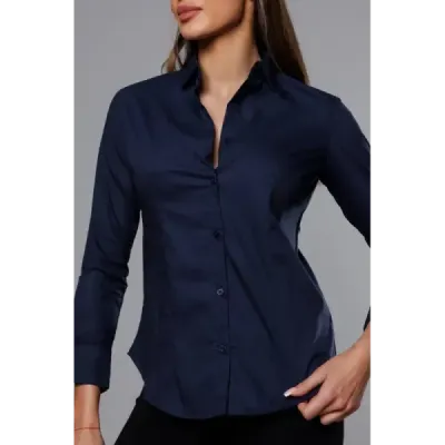 Tricou clasic albastru închis pentru femei (HH039-50)
