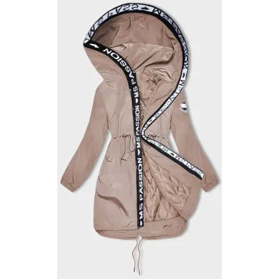 Jacheta subtire pentru femei cu lampa decorativa bej (1811-1)