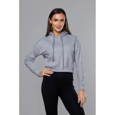 Pantaloni scurti cu hanorac gri deschis (8B939)