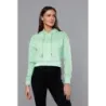 Pantaloni scurti de trening cu gluga de fistic (8B939)