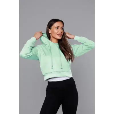 Pantaloni scurti de trening cu gluga de fistic (8B939)