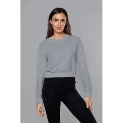 Sweatpants scurte subţiri gri alb (8B938-818)