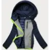 Sacou pentru femei de sport cu inserții gri neon rodie (8M911-215)