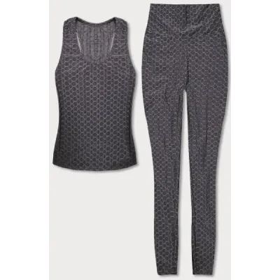 Set de top și Leggings gri închis (YW88037-2)