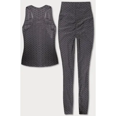 Set de top și Leggings gri închis (YW88037-2)