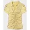 Bluza scurta galbena cu dungi (ST1622D)