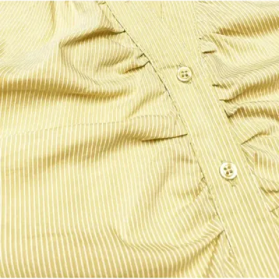 Bluza scurta galbena cu dungi (ST1622D)