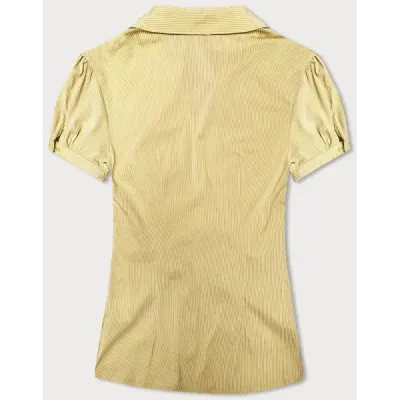 Bluza scurta galbena cu dungi (ST1622D)