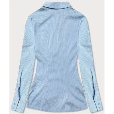 Shirt pentru femei cu dungi mici albastru (SY2026)