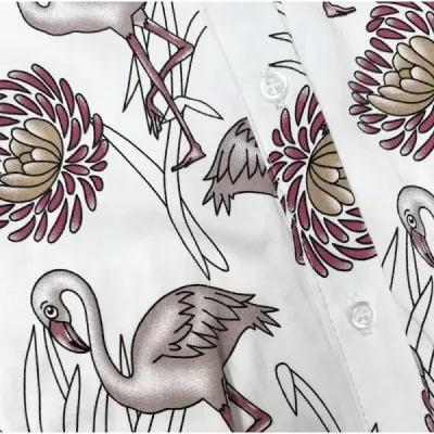 Cămașă cu manșon lung flamingo ecru (AWY0168)
