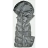 Vestă lungă conservată cu glugă gri (5M3183-105)