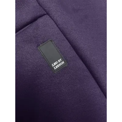 Tricou lung pentru femei cu bretele violet (AMG-332A)