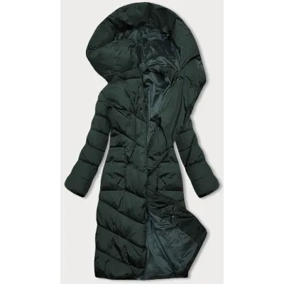 Jacheta lungă de iarnă verde închis (2M-033)