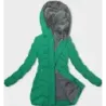 Jacheta de iarna pentru femei pe blana verde (LHD-3023)