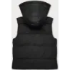 Vestă scurtă pentru femei cu glugă neagră (16M9112-392)