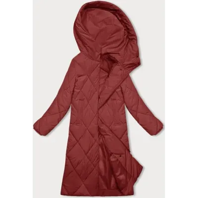 Jacheta lunga de iarna cu gluga J.Style rosu (5M3173-270)