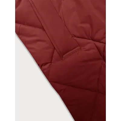Jacheta lunga de iarna cu gluga J.Style rosu (5M3173-270)