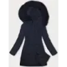 Jacheta de iarna pentru femei murate cu capota marina (2M-057)
