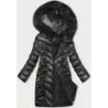 Jacheta de iarnă roz J Stil negru (16M9100-392)