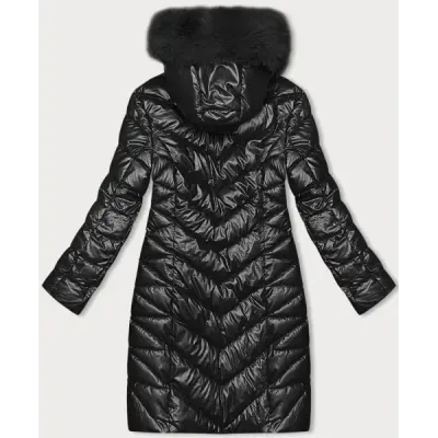 Jacheta de iarnă roz J Stil negru (16M9100-392)