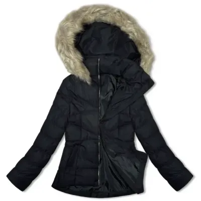 Jacheta scurtă de iarnă a femeilor, J Stil negru (5M3153-392)
