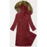 Jacheta lunga de iarna cu gluga rosie (V726)