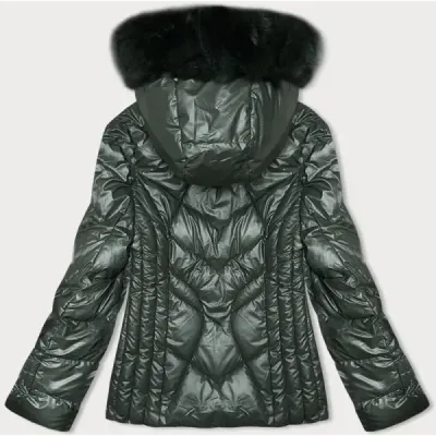 Jacheta de iarna pentru femei cu capota s'west kaki (B8180-11)
