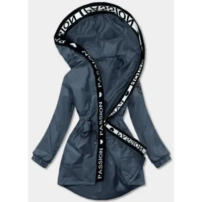 Damska parka oversize niebieska (B8080-72)