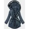 Damska parka oversize niebieska (B8080-72)