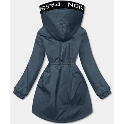 Damska parka oversize niebieska (B8080-72)