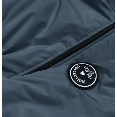 Damska parka oversize niebieska (B8080-72)