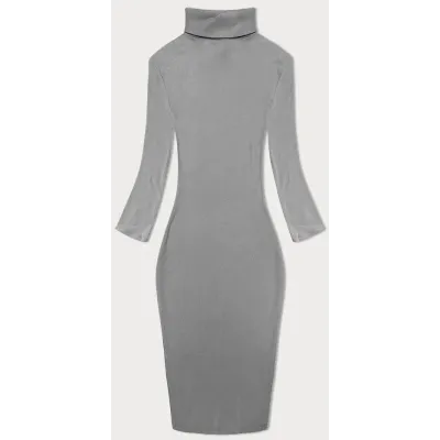 Rochie potrivita in dungi cu golf Rue Paris gri (5133)