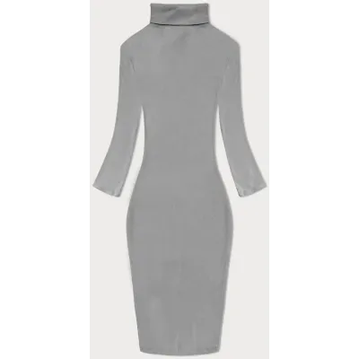 Rochie potrivita in dungi cu golf Rue Paris gri (5133)