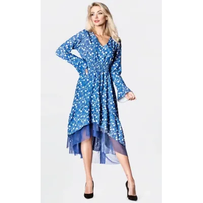 Rochie respirație cu fund decorativ Ann Gissy albastru (DLY017)