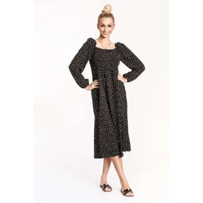 Rochie cu brațe inferioare Ann Gissy negru (DLY018)