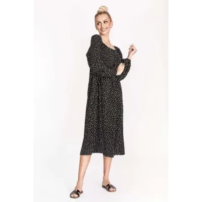 Rochie cu brațe inferioare Ann Gissy negru (DLY018)