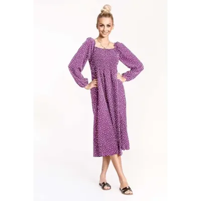 Rochie cu brațe inferioare Ann Gissy violet (DLY018)