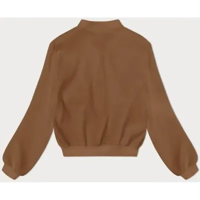 Wełniana kurtka bomber karmel (15687)