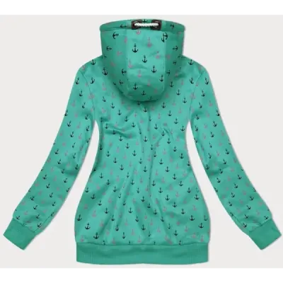 Tricou cu ancoră verde caldă (2307)