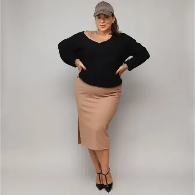 Rochie cu bej negru și negru (682)