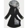 Cienka parka damska z kapturem BH Forever czarna (BH-2403)