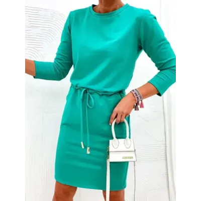 Rochie de bumbac turcoaz (700)
