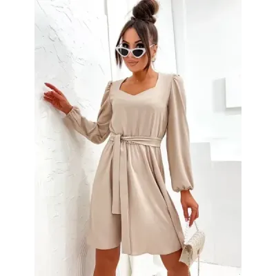 Rochie elegantă cu bej (8249)