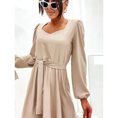 Rochie elegantă cu bej (8249)