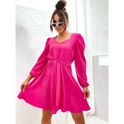 Rochie elegantă cu fucsie joasă (8249)
