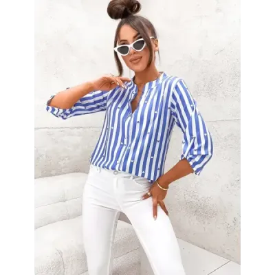 Cămaşă albastră şi albă (739)